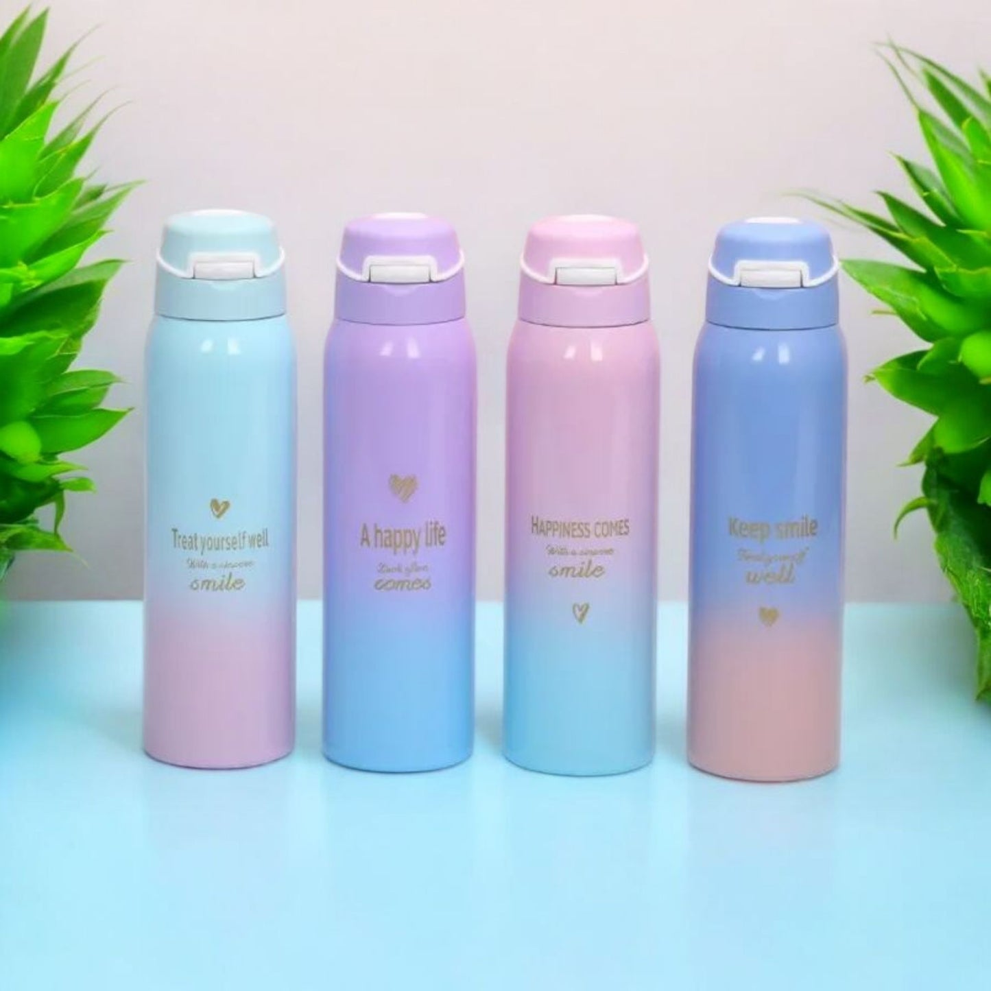 Pastel Gradient Straw Lid Water Bottle 500ml