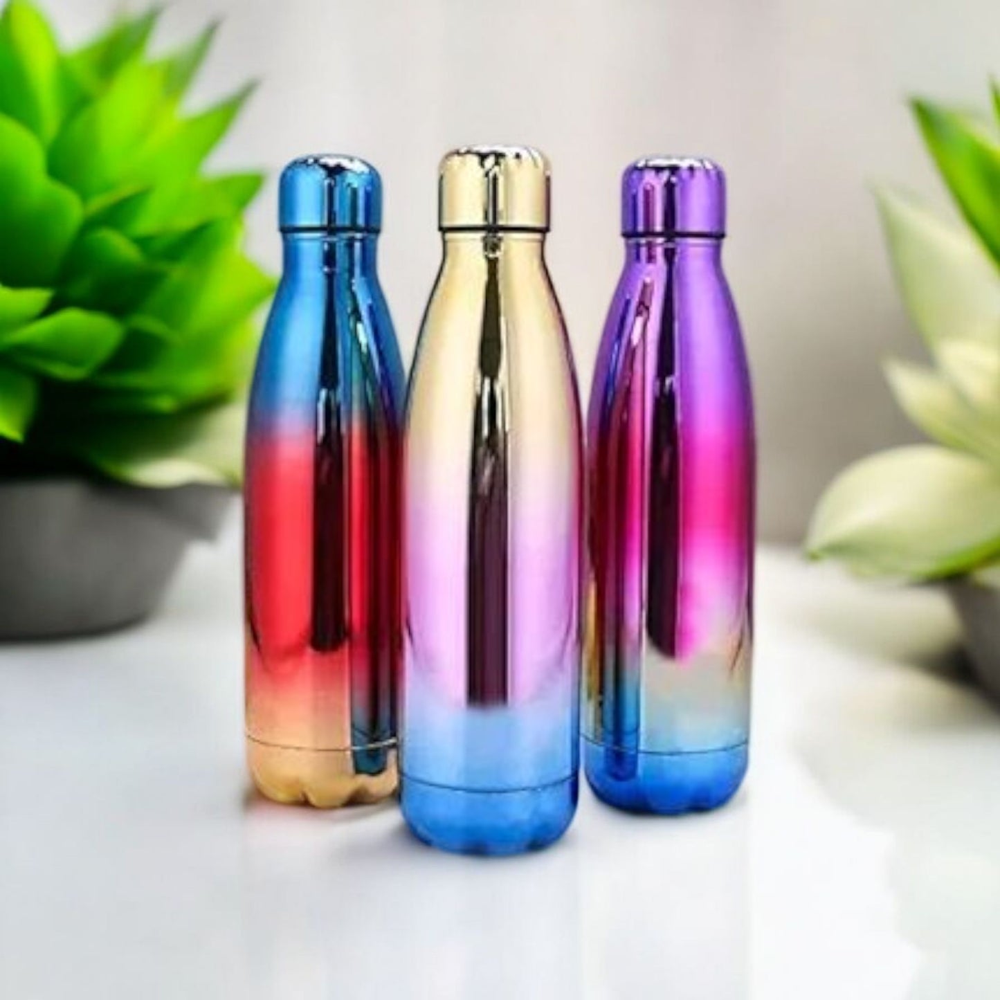 Rainbow Chrome Insulated Water Bottle 500ml