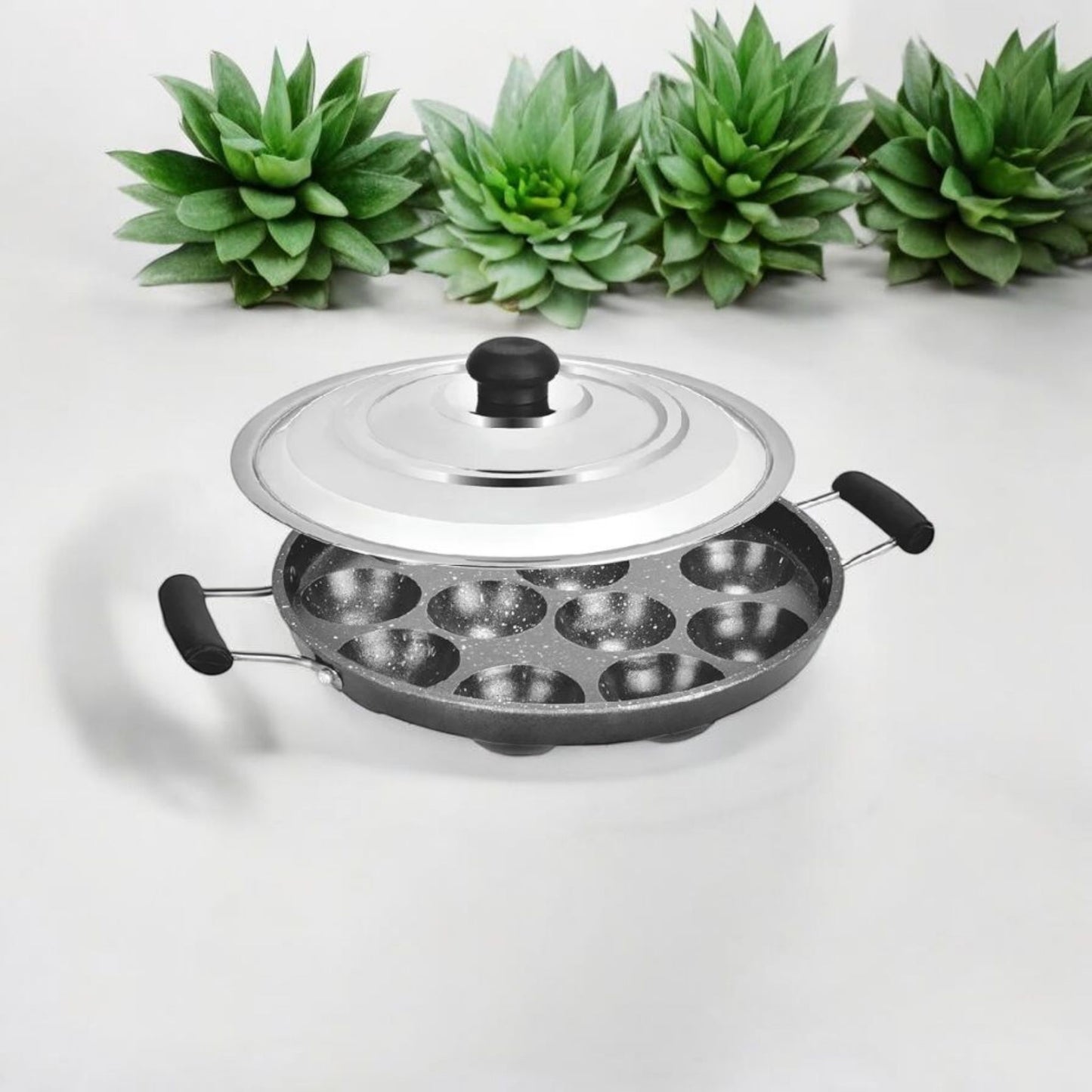 Non Stick Appam Pan with Lid