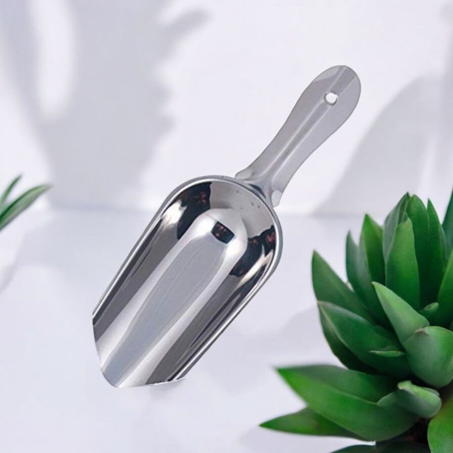 Stainless Steel Flat-Edge Kitchen Scoop