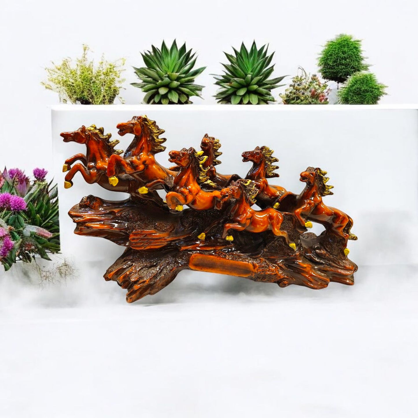 Horse Family Decorative Sculpture