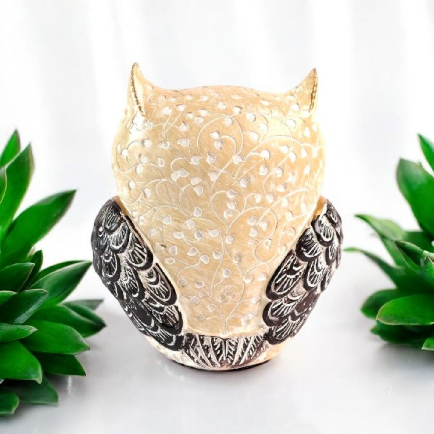 Decorative Owl Figurine with Evil Eye Motif set of 3