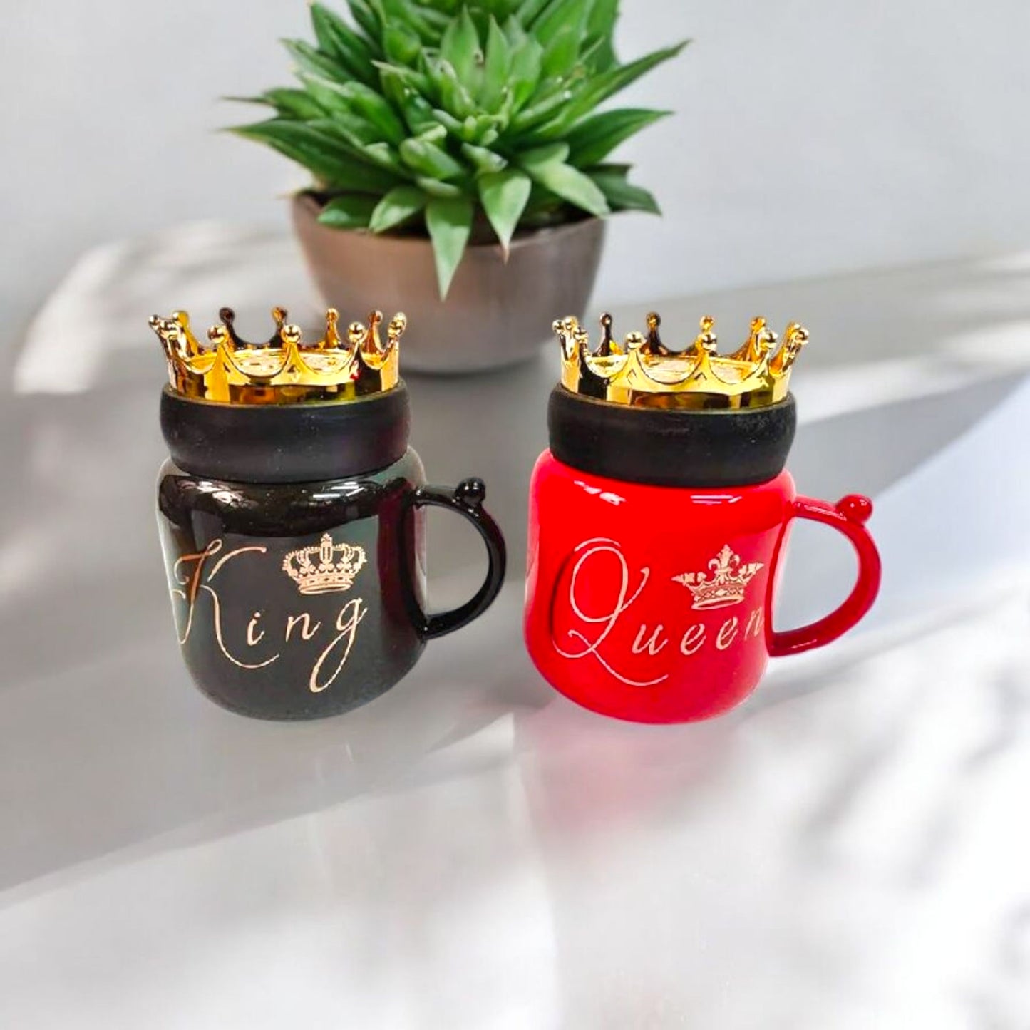 King and Queen Crown Mug Set