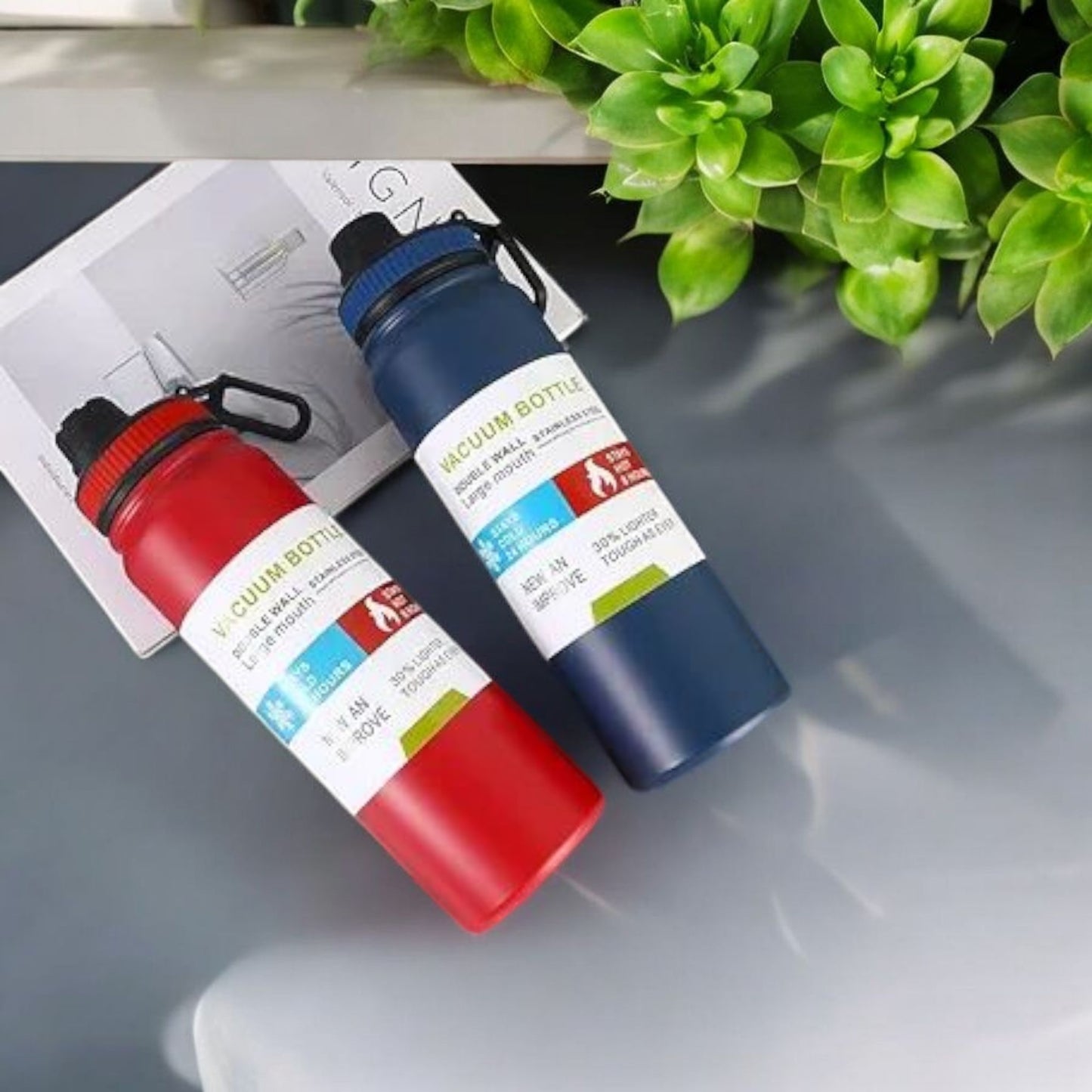 Red Double Wall Vacuum Water