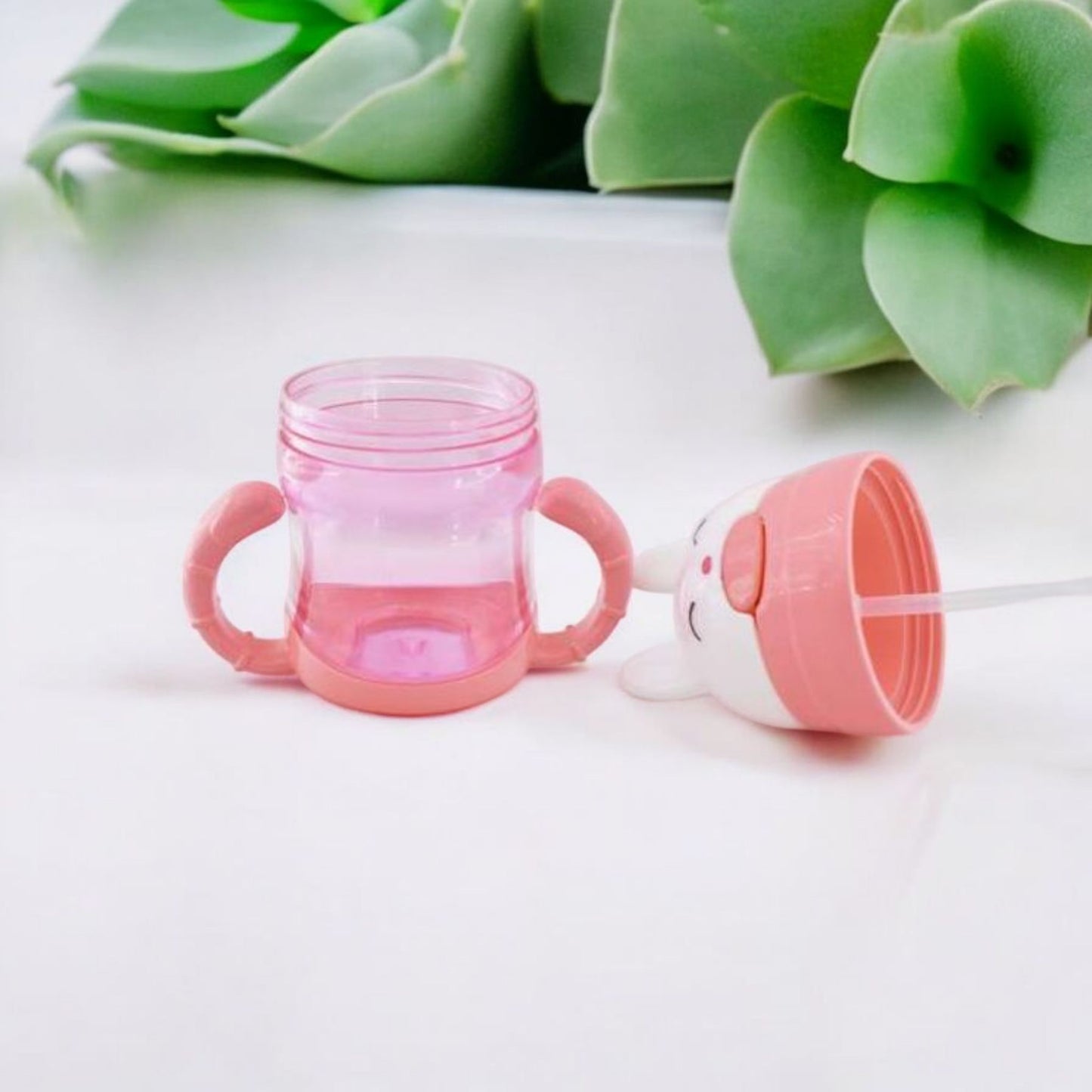 Cute Bunny Sipper Cup with Handle
