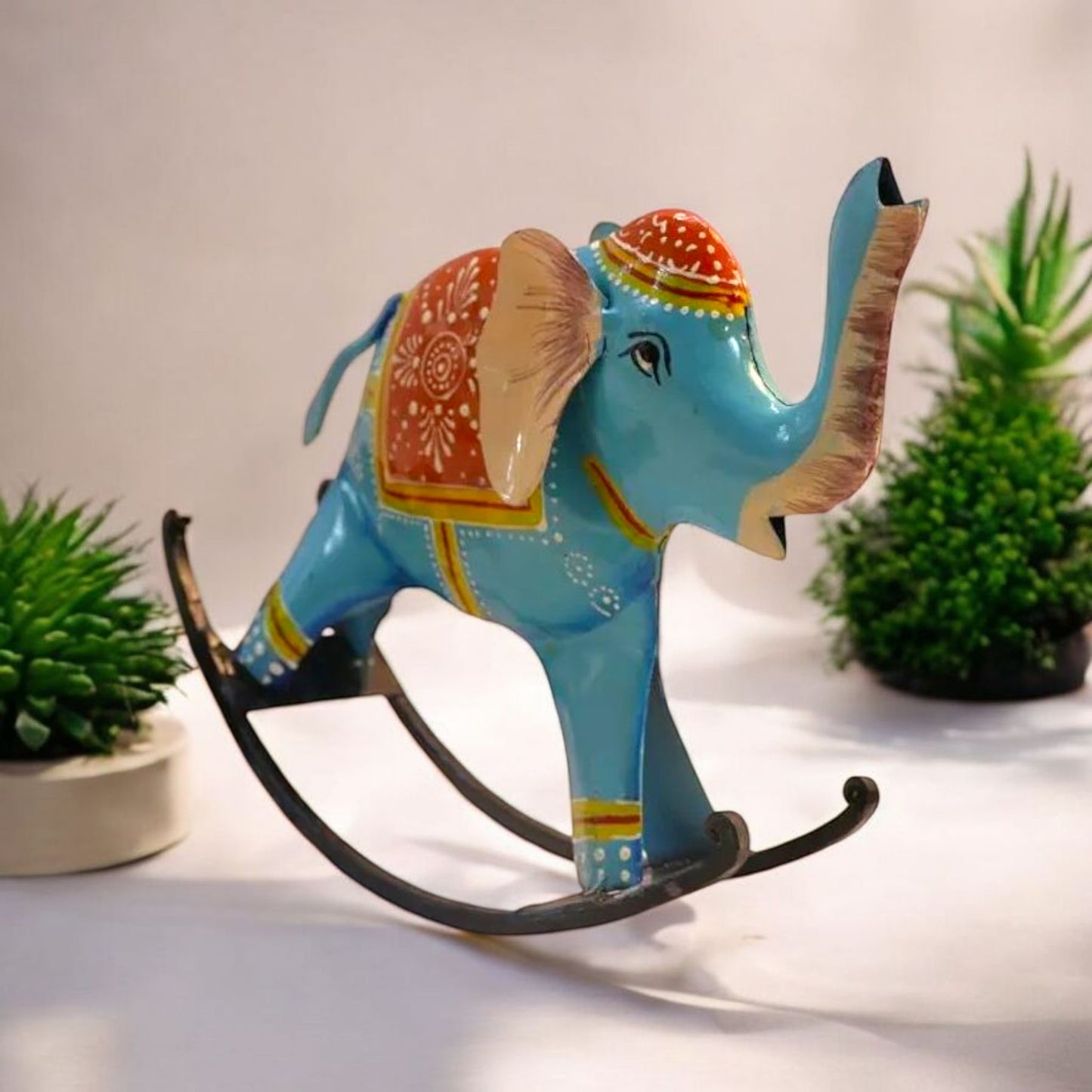 Rocking Elephant Decorative Figurine