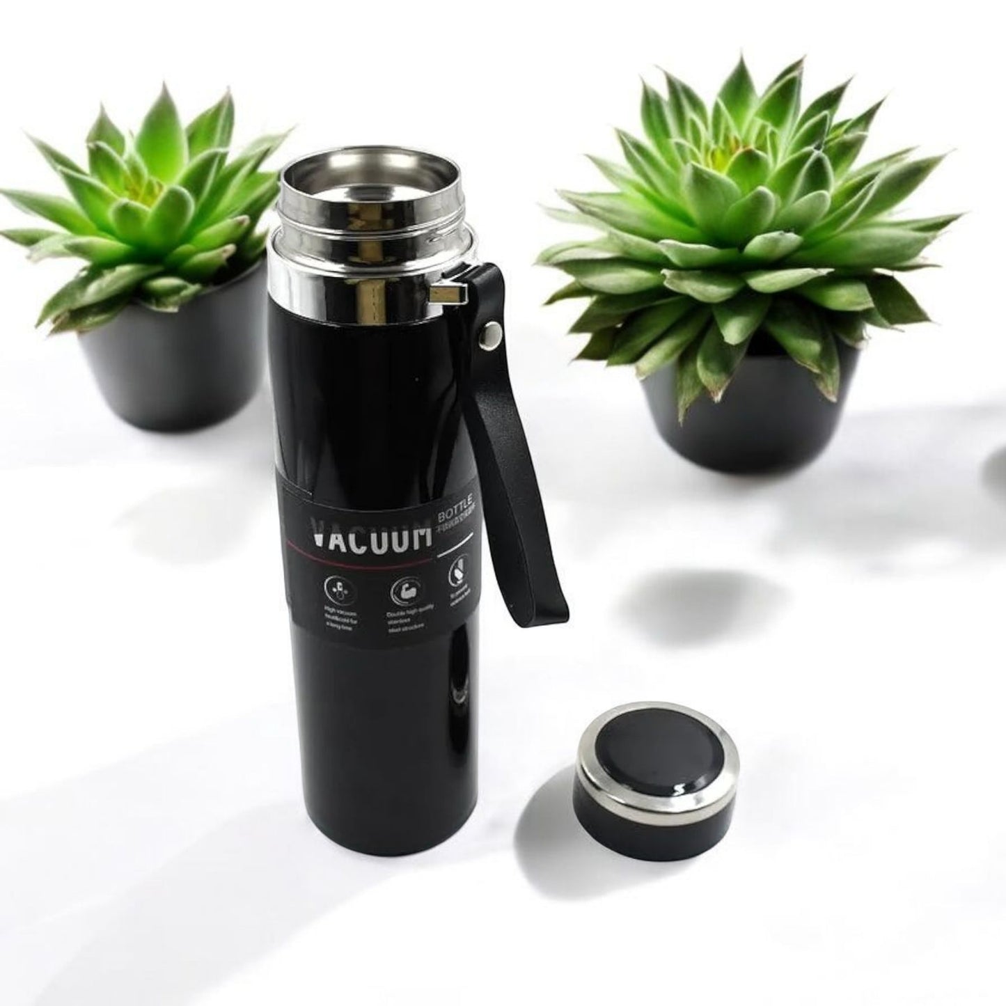 Black Stainless Steel Vacuum Flask Bottle 1000ml