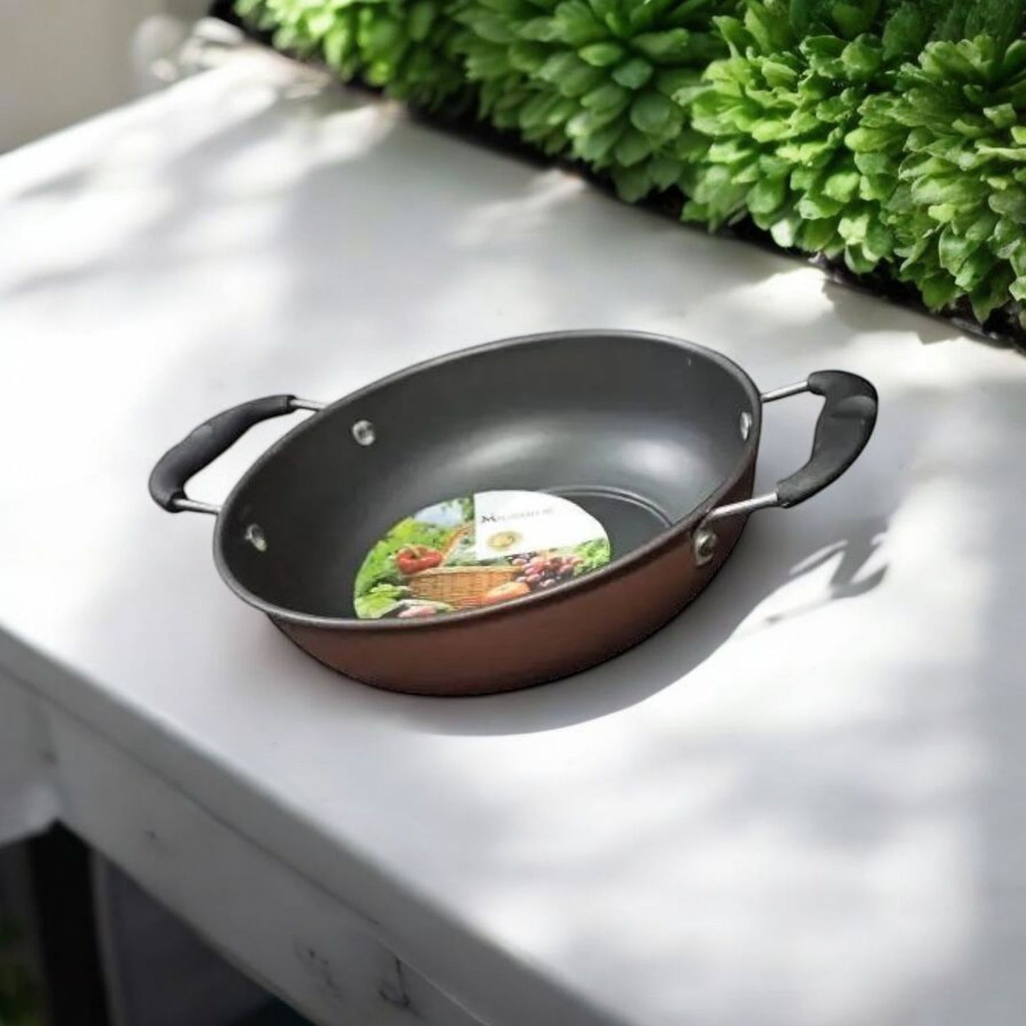 Non Stick Oval Kadhai with Dual Handles