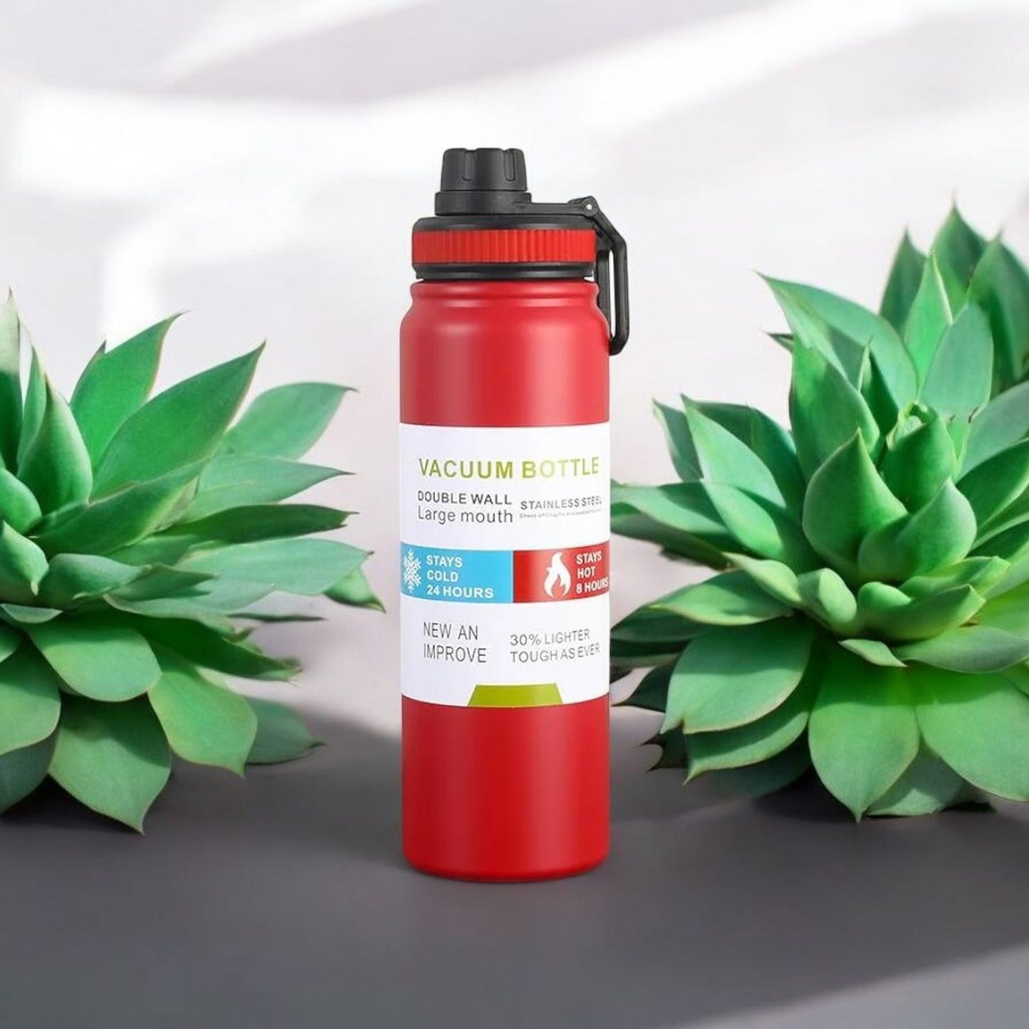 Red Double Wall Vacuum Water