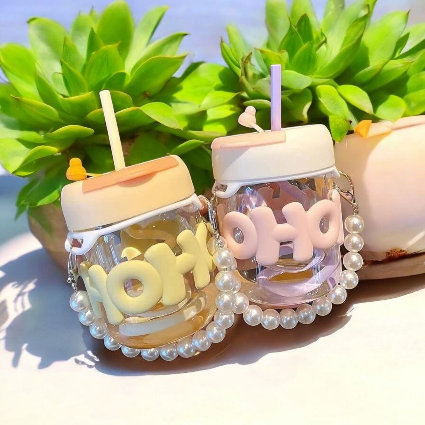 Cute OHO Mini Glass Cup 400ml