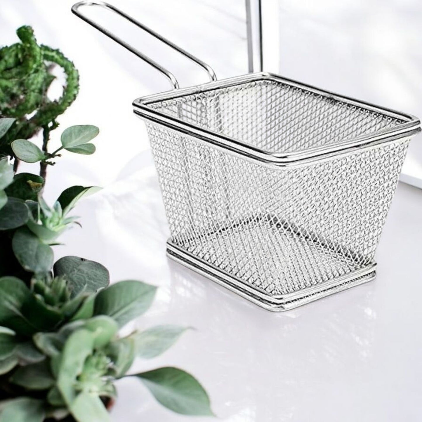 Mini Stainless Steel Fry Basket with Handle