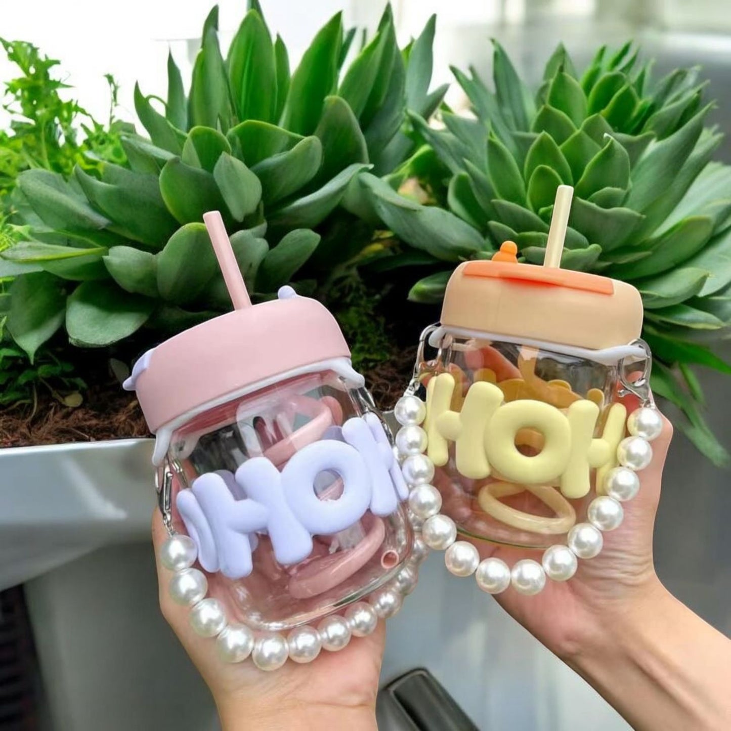Cute OHO Mini Glass Cup 400ml