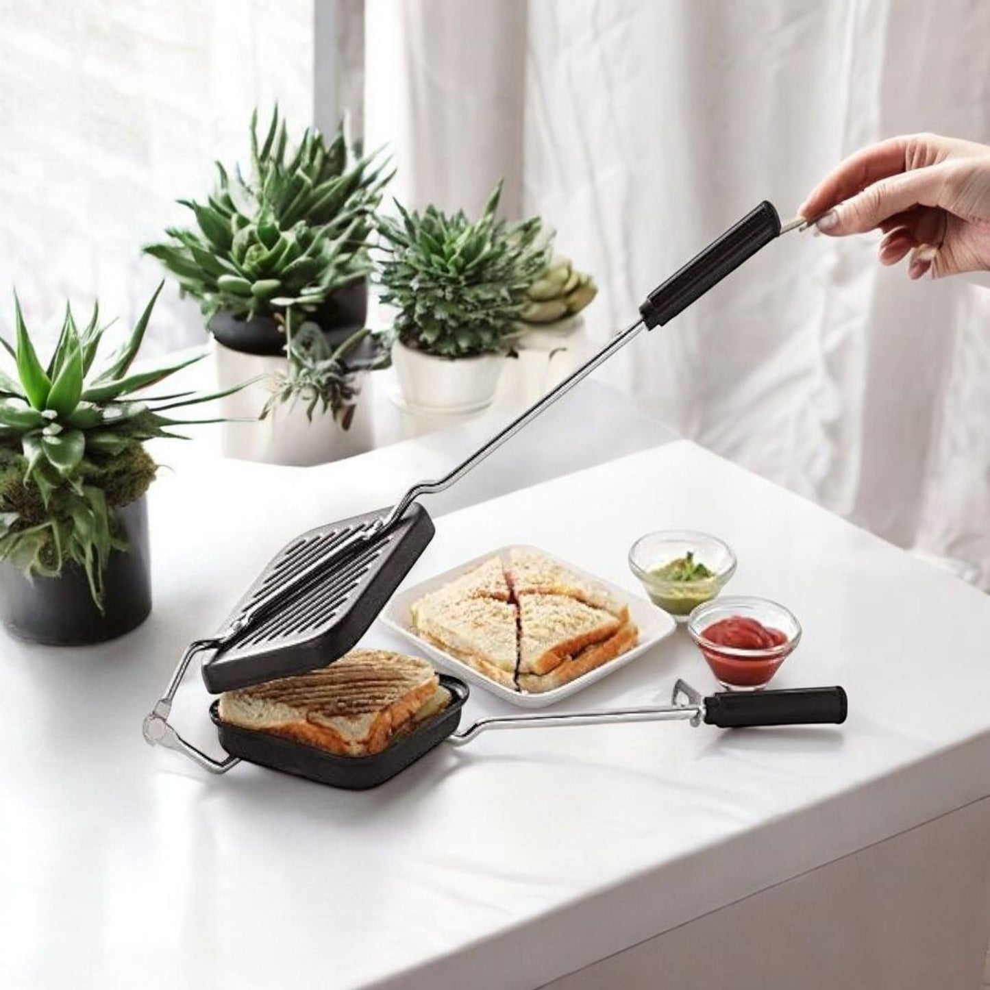 Square Non-Stick Gas Sandwich Griller