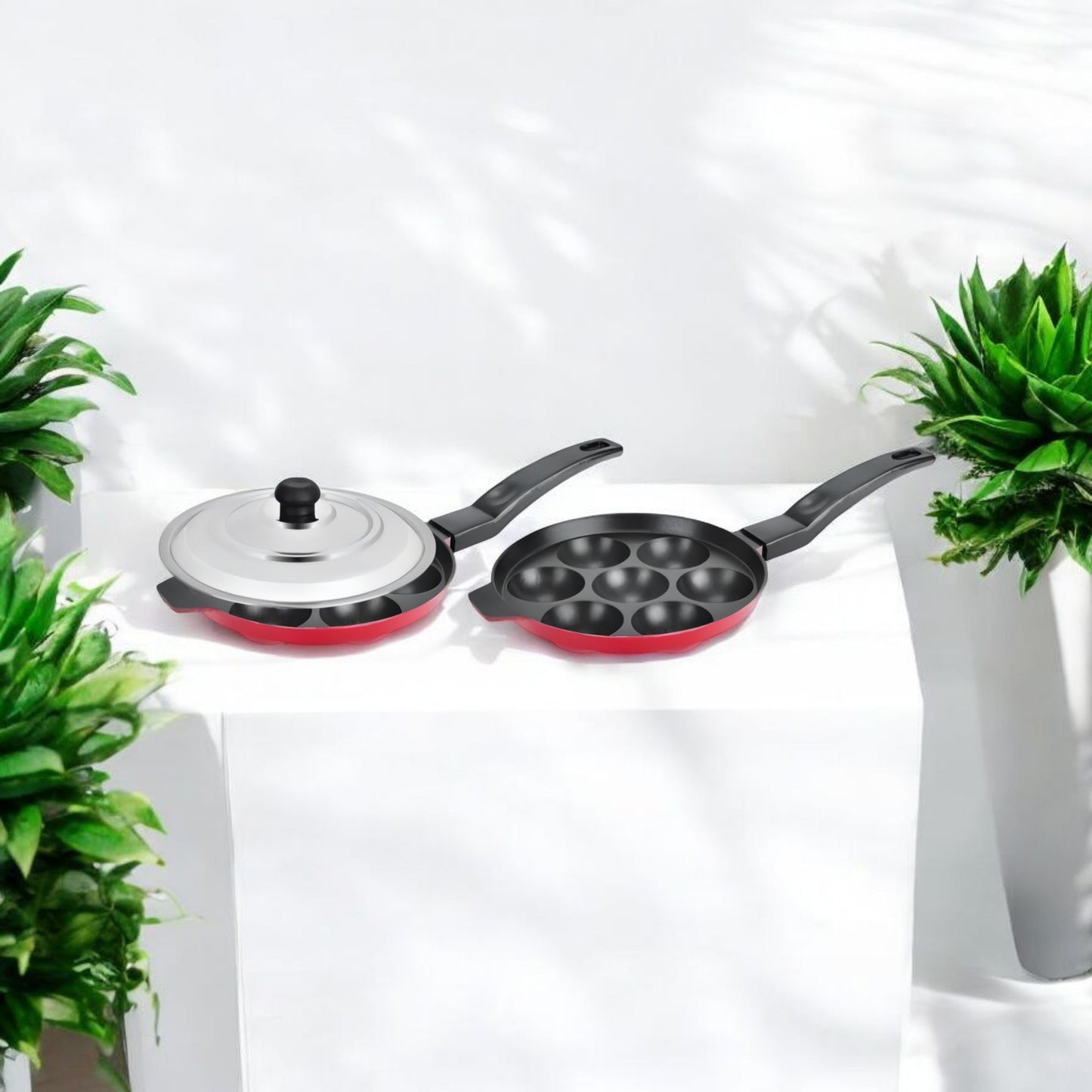Non Stick Appam Pan with Lid