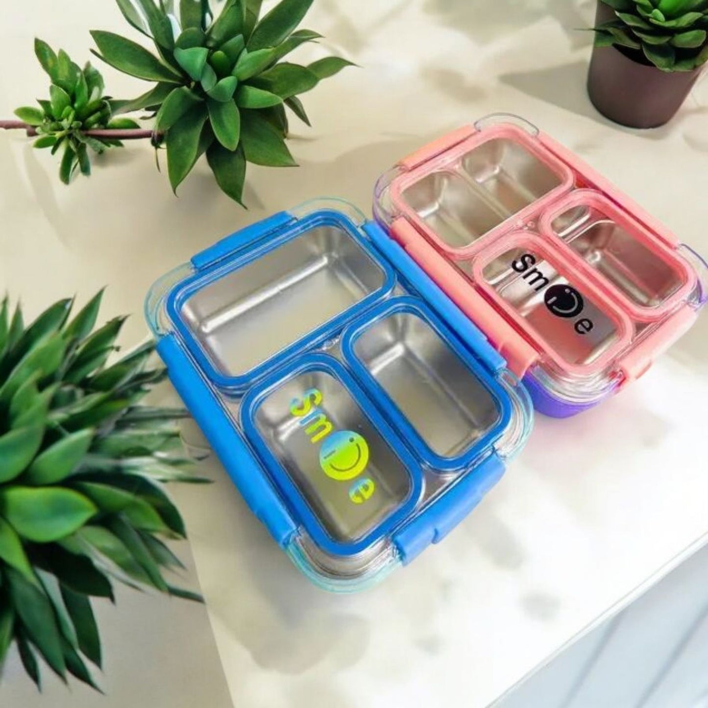 Steel Lunchbox with Cutlery Set