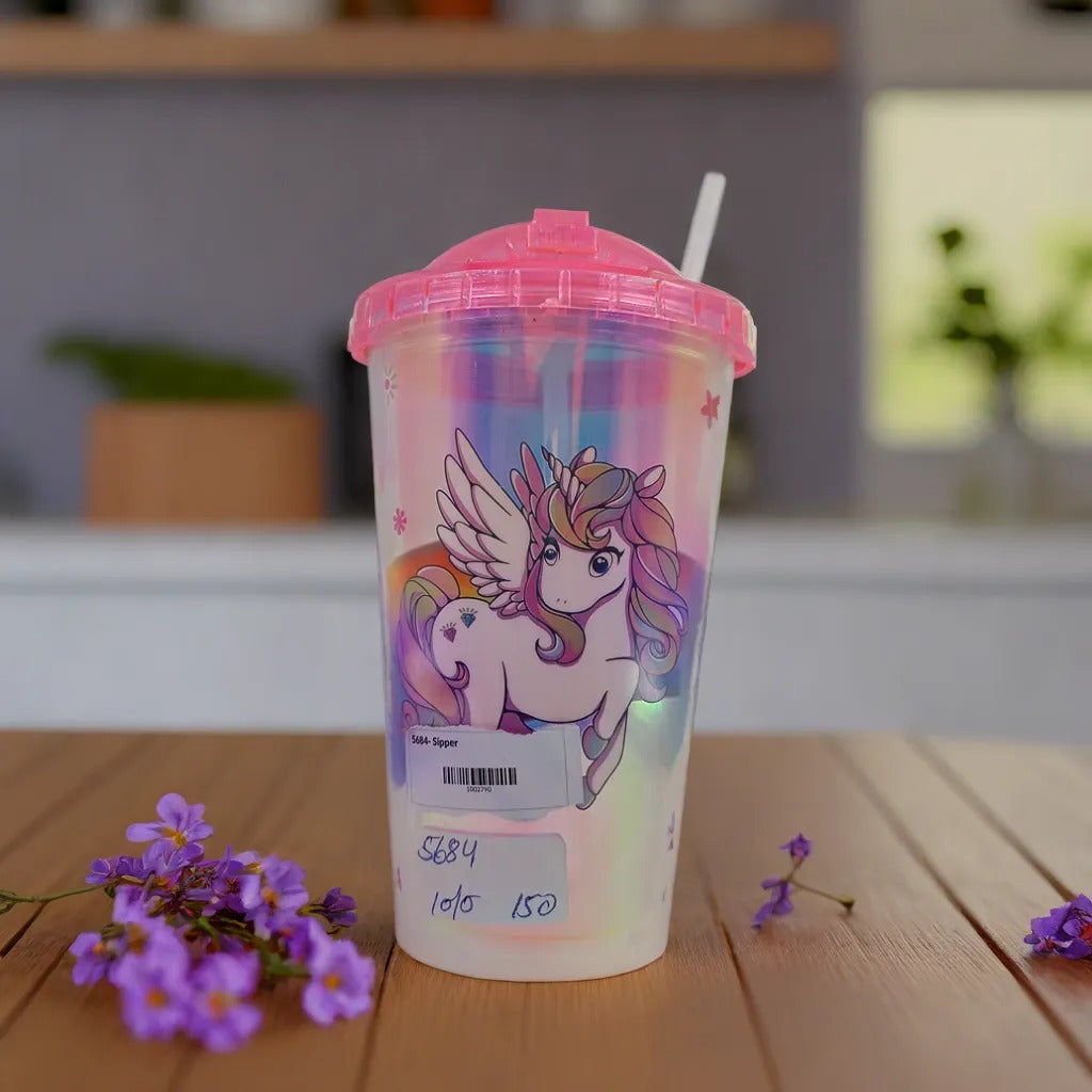 Enchanting Unicorn Tumbler with Rainbow Mane