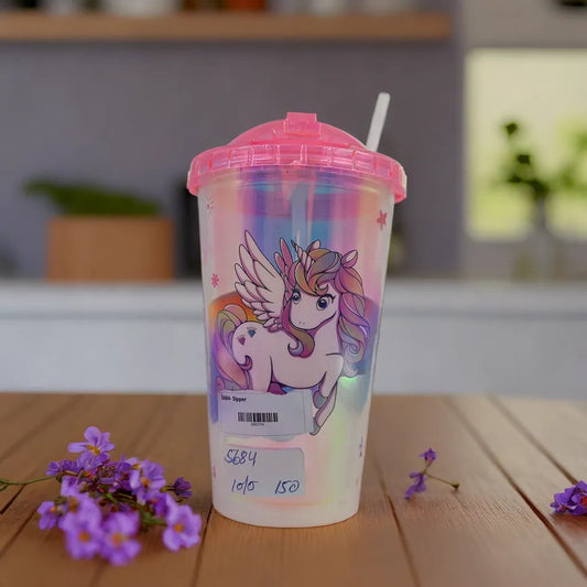 Enchanting Unicorn Tumbler with Rainbow Mane