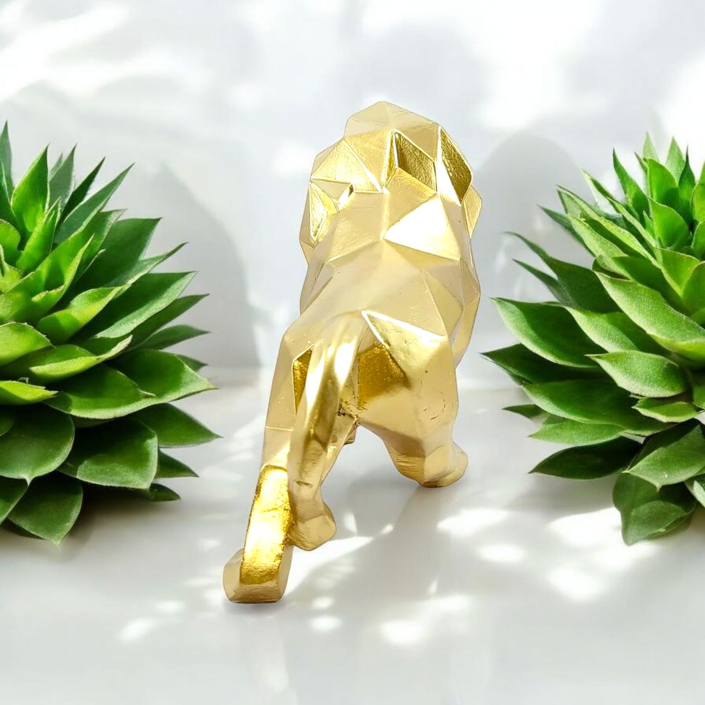 Stylish Golden Lion Decorative Figurine