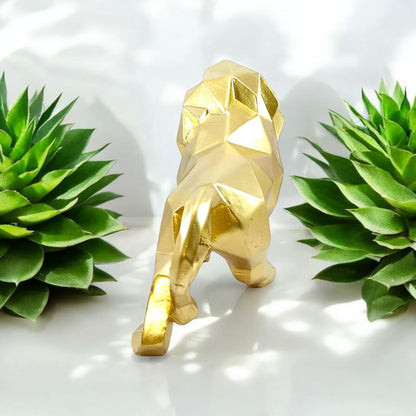 Stylish Golden Lion Decorative Figurine