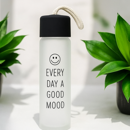 Frosted Glass Water Bottle 400ML