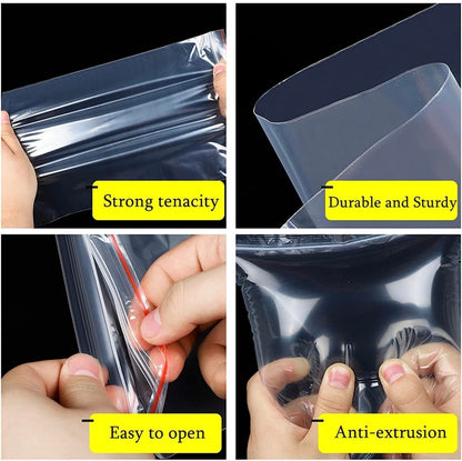 Clear Reusable Ziplock Plastic Pouch