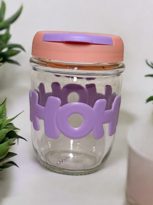 Glass Tumbler with Flip Straw Lid