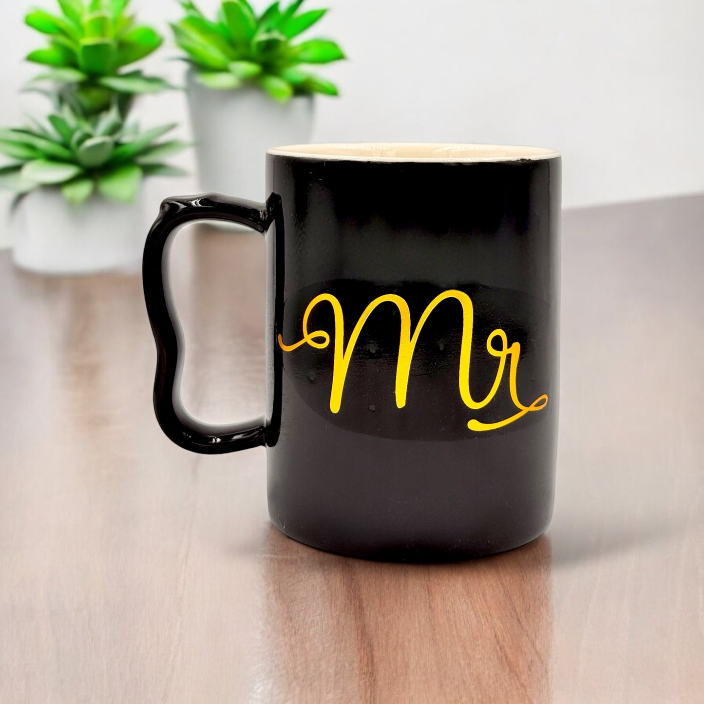 Mr & Mrs Mug Set with Holder