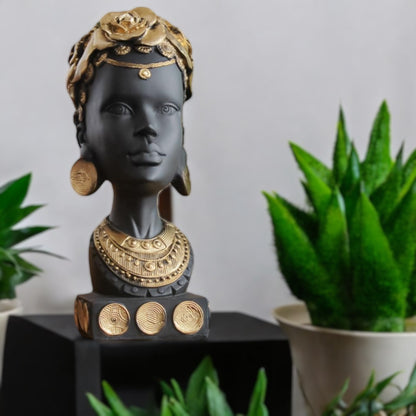 African Woman Head Statue