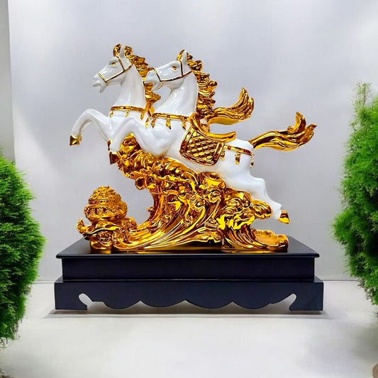 Majestic Twin Horses Decorative Figurine