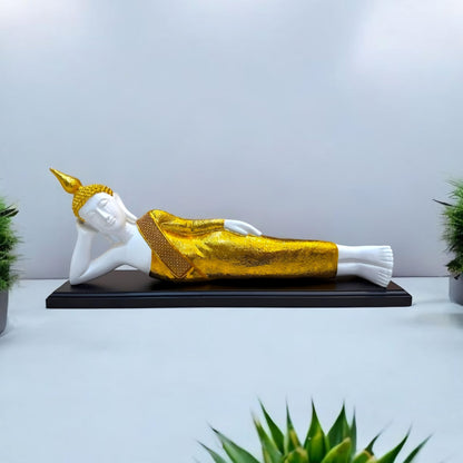Elegant Reclining Buddha Decorative Sculpture