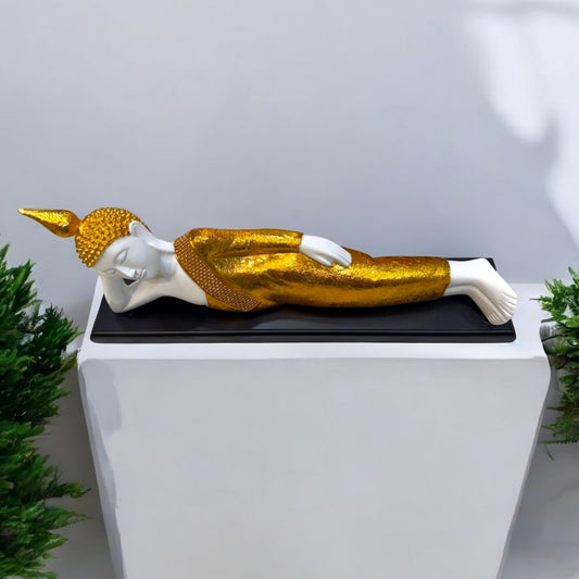 Elegant Reclining Buddha Decorative Sculpture
