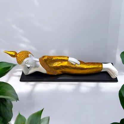 Elegant Reclining Buddha Decorative Sculpture