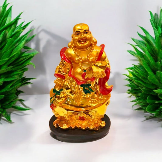 Radiant Golden Buddha Wealth Statue