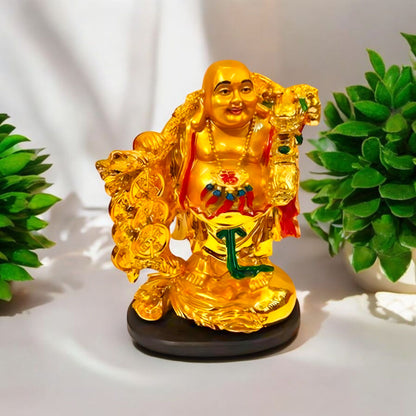 Elegant Golden Buddha Prosperity Statue