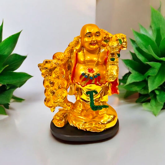 Elegant Golden Buddha Prosperity Statue