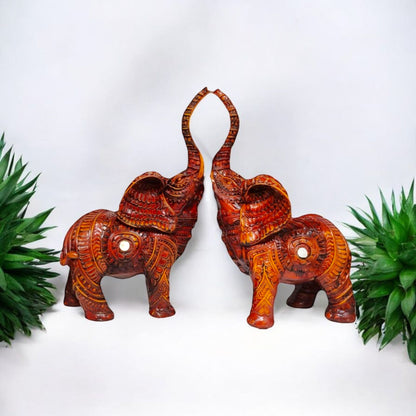 Stunning Handcrafted Elephant Figurine Set