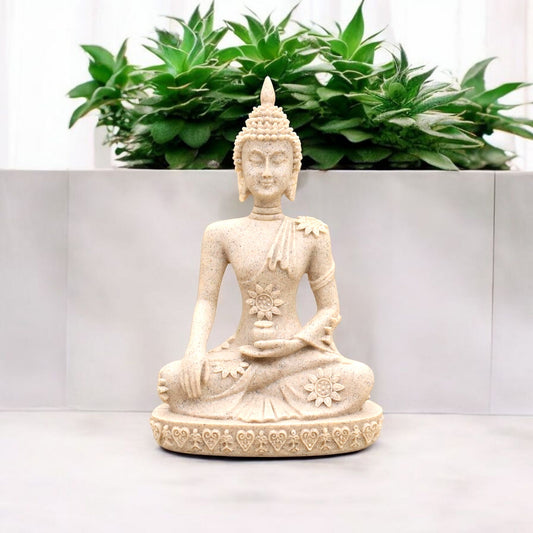 Serene Stone Buddha Meditation Statue