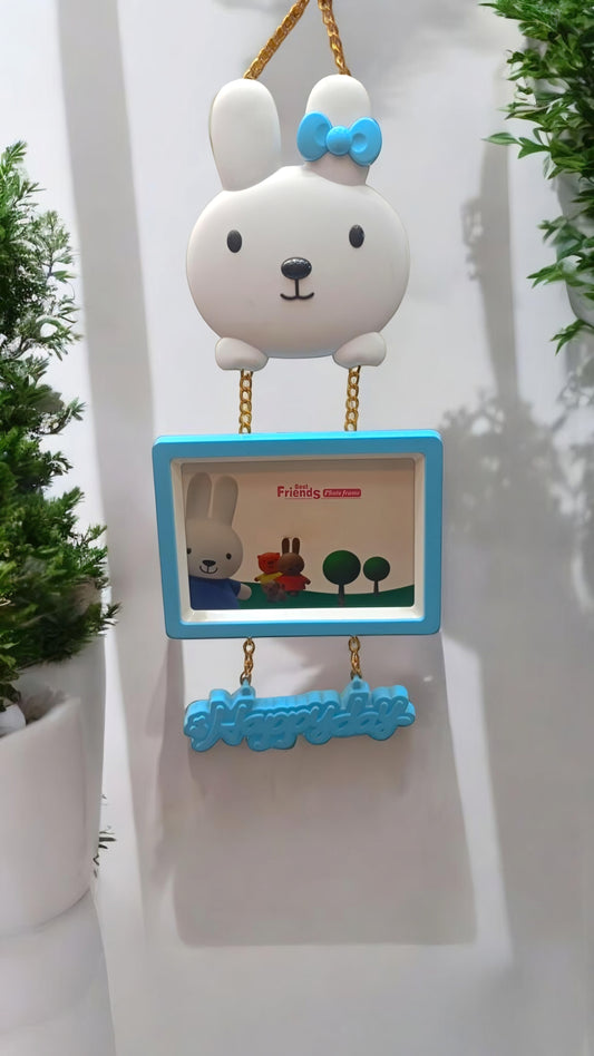 Adorable Miffy-Style Bunny Hanging Photo Frame