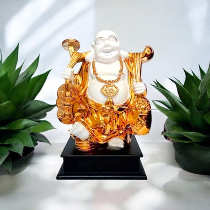Elegant Golden Buddha Wealth Statue