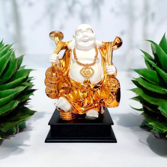 Elegant Golden Buddha Wealth Statue