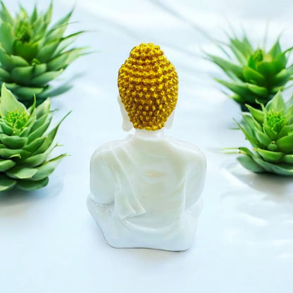 Tranquil White Buddha Decorative Figurine