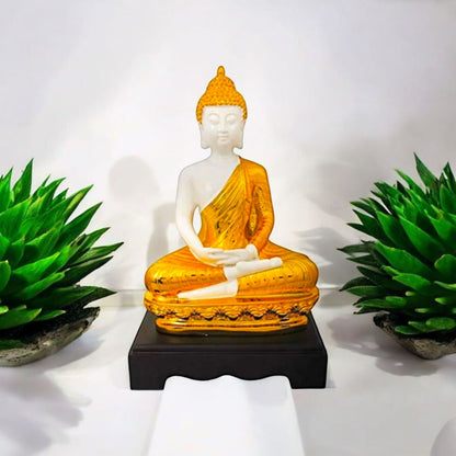 Serene Golden Buddha Meditation Statue