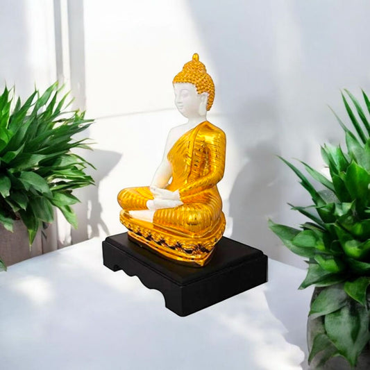 Serene Golden Buddha Meditation Statue