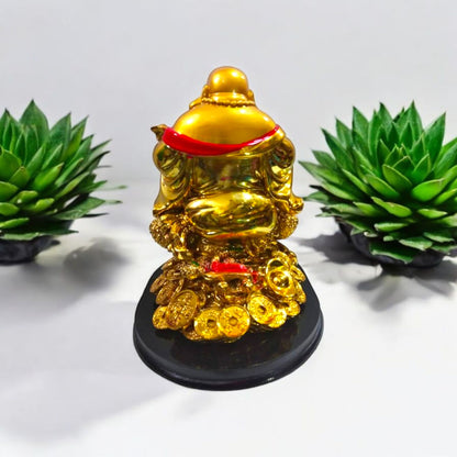 Elegant Golden Wealth Buddha Figurine