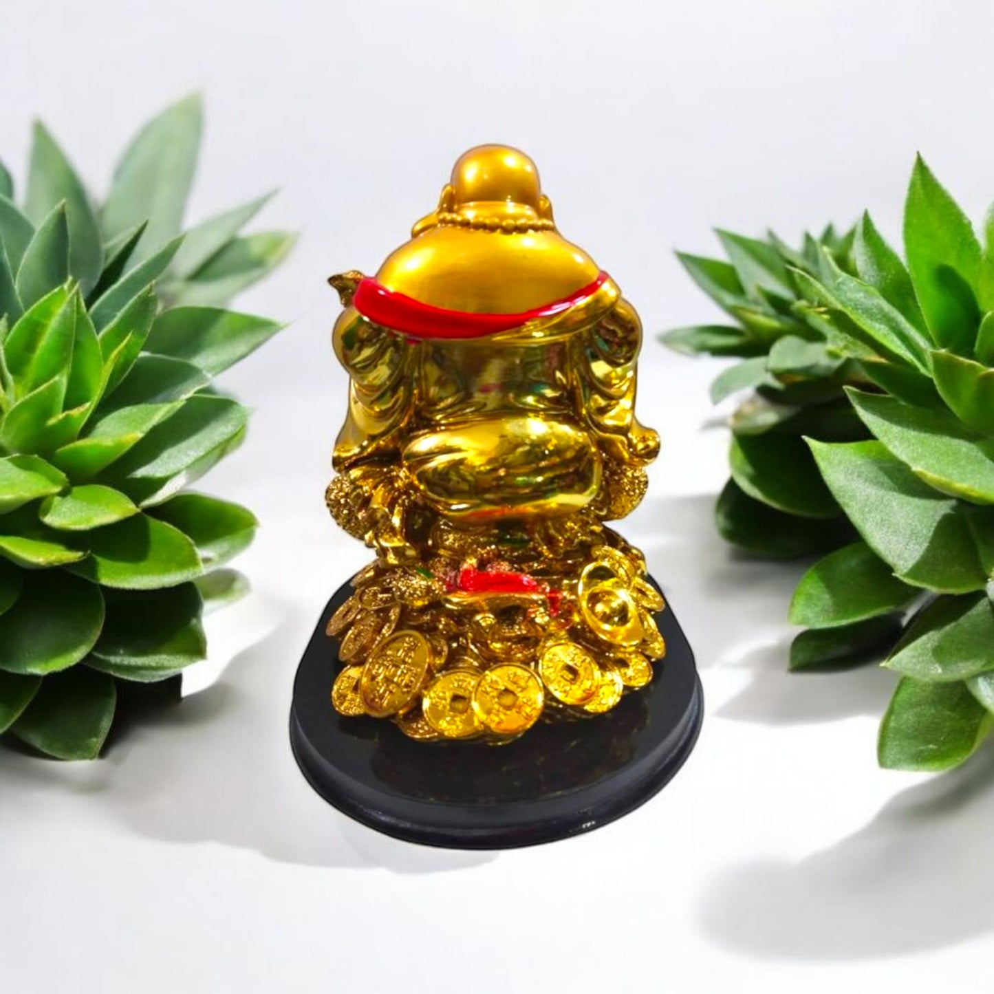 Elegant Golden Wealth Buddha Figurine