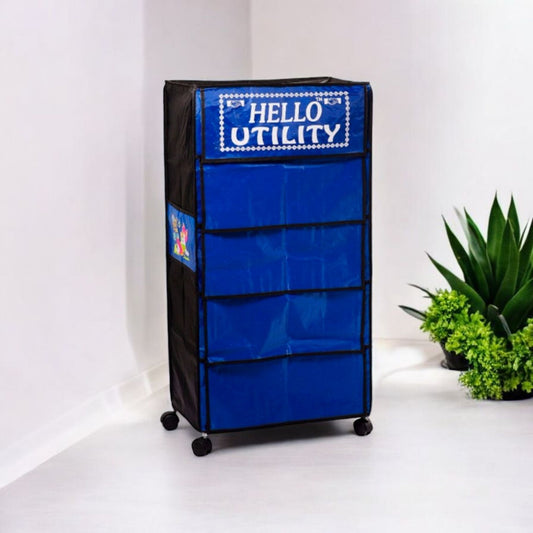 Portable Fabric Storage Cabinet with Wheels