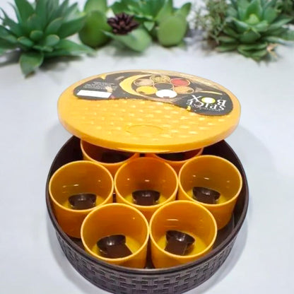 Round Masala Box with 7 Containers