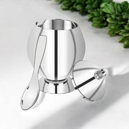 Stainless Steel Ghee Pot with Spoon