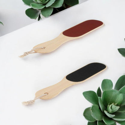 Dual Sided Wooden Foot File Scrubber