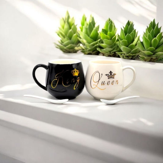 Queen & King Mugs Set
